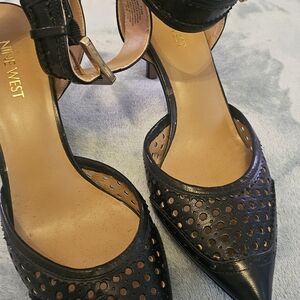 Nine West Black Cutout Heels